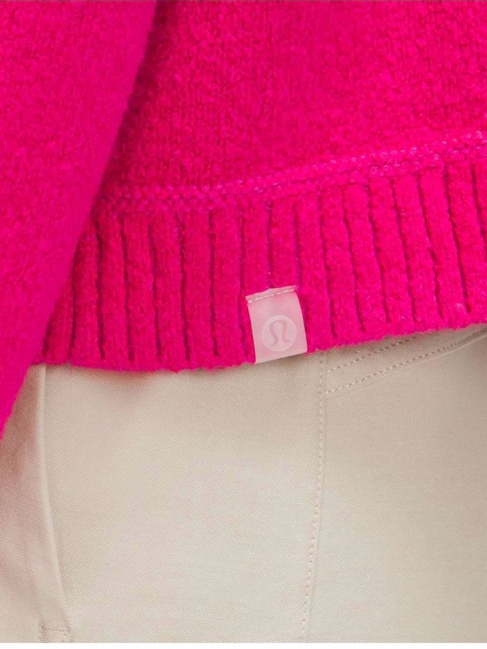 Lululemon Brushed Cotton Merino Blend Crewneck Sonic Pink! - Picture 14 of 15